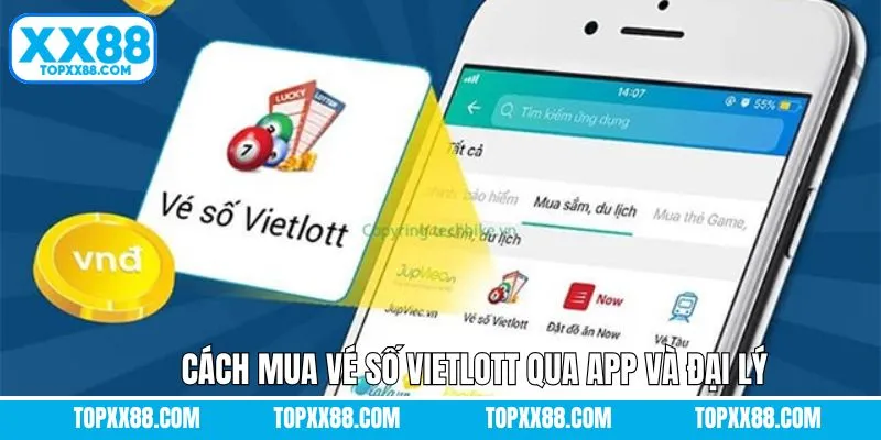 Cách mua vé số Vietlott thông qua app và đại lý tại XX88